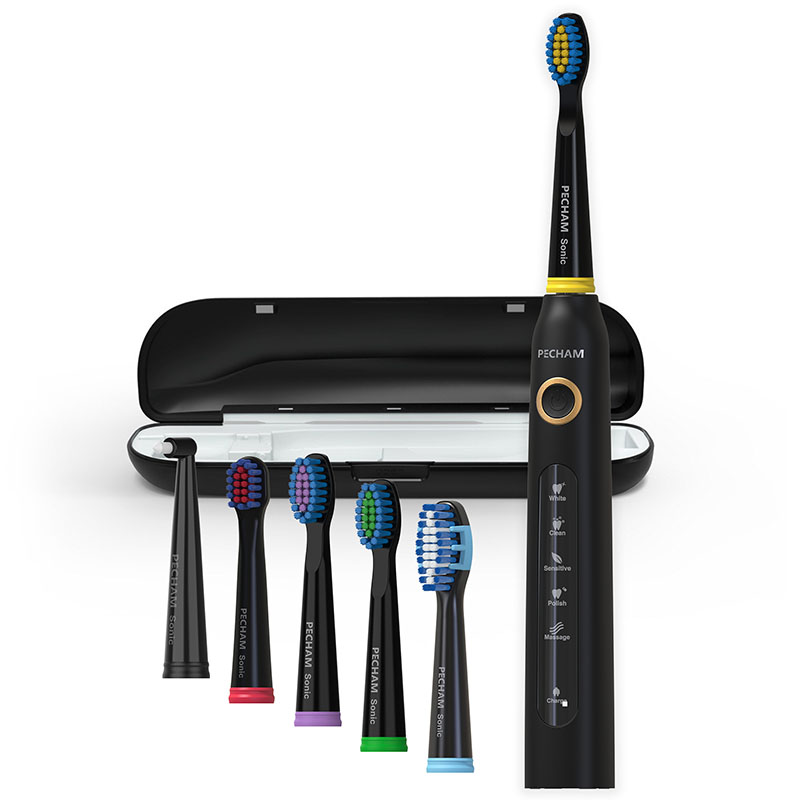 Комплект Іригатор PECHAM Travel  Black PC-1581+ Звукова електрична зубна щітка PECHAM Travel 50%