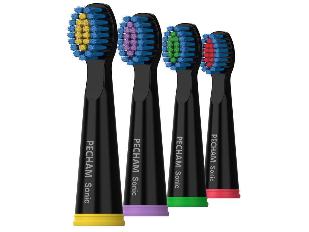 Насадки середньої жорсткості до електричної зубної щітки PECHAM Black Travel